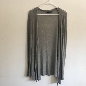 grey cardigan